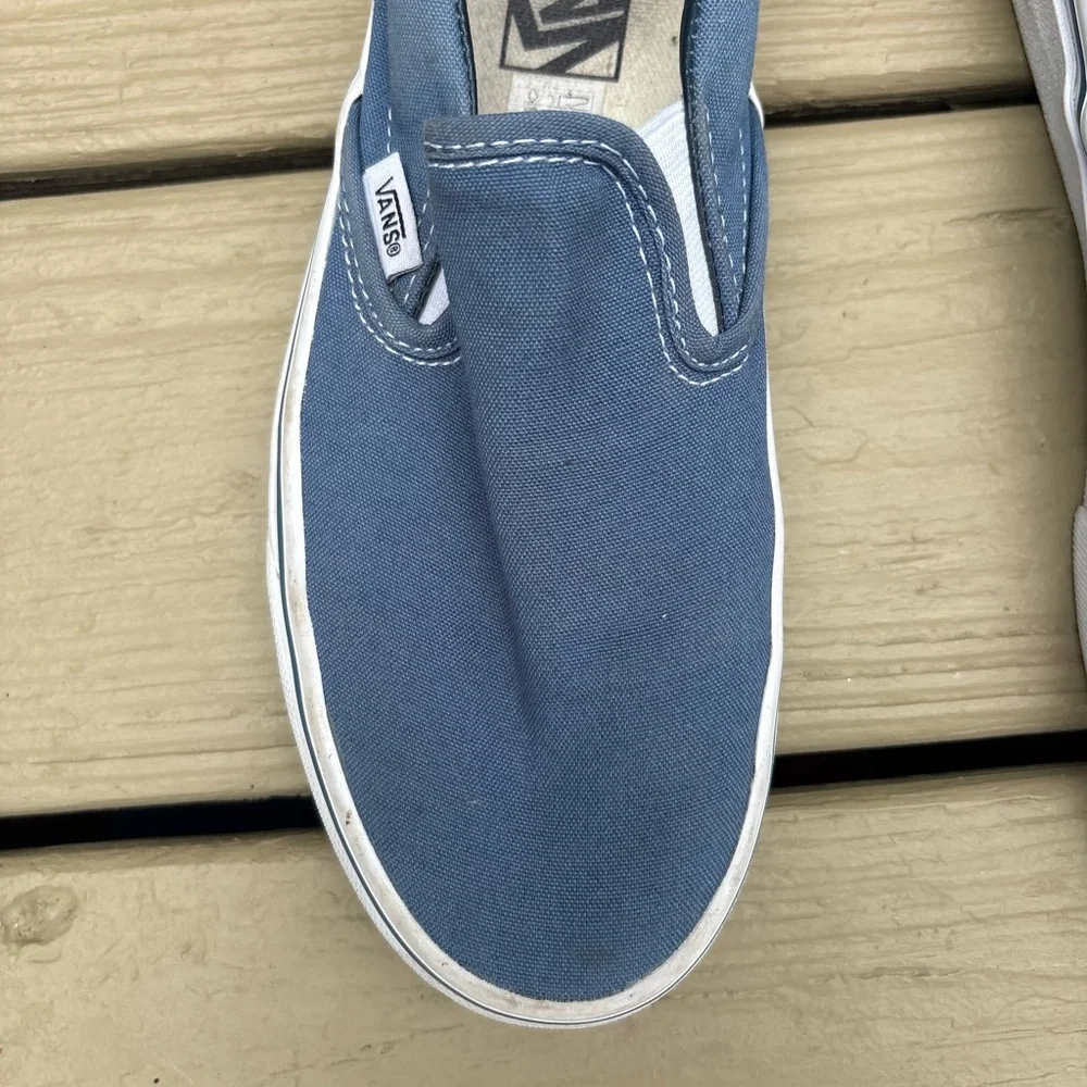 VANS Classic Woman’s Blue Slip-On Sneakers, Size: 8 - Picture 2 of 9